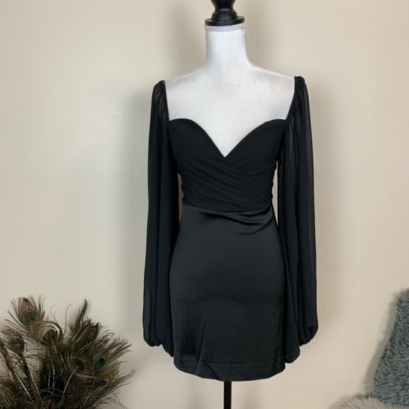 Revolve NBD Harry Mini Dress in Black Bustier Neck - Picture 2 of 4